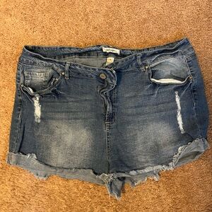 Plus size jean shorts, size 22